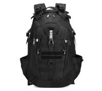 HUNTVP Mochila Militar 30L Mochila Hombro MOLLE Mochila Tactica Mochila Impermeable Mochila Trekking para Aire Libre Caza Correr Viaje Deporte Ciclismo Camping Senderismo (Negro)