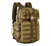 HUNTVP Mochila Militar 30l Mochila Tactica 30l Mochila Molle Gran Mochila Hombro Impermeable para Las Actividades Aire Libre Caza Viajar Senderismo, Marrón