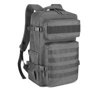 HUNTVP Mochila Militar 30L Mochila Tactica Mochila Hombre Impermeable Molle Mochila de Emergencia para Viaje Senderismo Camping Montañismo,30L-Gris