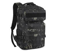 HUNTVP Mochila Militar 30L Mochila Tactica Mochila Hombre Impermeable Molle Mochila de Emergencia para Viaje Senderismo Camping Montañismo,30L-Camuflaje