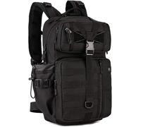 HUNTVP Mochila Militar 30L Tactica Mochila Hombre Molle Impermeable para Caza Viajar Las Actividades Aire Libre Senderismo - Negro