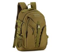 HUNTVP Mochila Militar 50L Mochila Hombre Grande Expandible, Tactica Molle Impermeable para Caza Viaje Policial Acampada Senderismo Trekking, Marrón