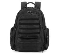 HUNTVP Mochila Militar 50L Mochila Tactica Gran Capacidad Impermeable Molle para Hombre Viaje Senderismo Camping Montañismo Emergencia, Negro