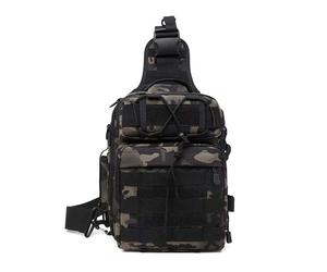 HUNTVP Mochila Militar Mochila Bandolera Hombre Tactica Sling Bag Cruzada Hombre Bolso de Pecho Bolsa para Pescar Caza Correr Senderismo Ciclismo, camuflaje