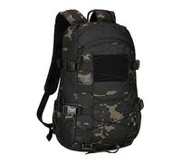 HUNTVP Mochila Tactica 25L Mochila Hombre Pequeña 1000D Nailon Militar Impermeable para Caza Correr Viajar Ciclismo Camping Trekking Senderismo, Camo