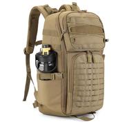 HUNTVP Mochila táctica militar MOLLE Mochila de caza, mochila de asalto, 25 L WR, Marrón-35L, 35L, Mochila táctica