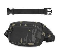 Huntvp Riñoneras Hombre con Correa Extensible Antirrobo Sling Bag Deportiva Bolsa de Cintura Hombre Impermeable Pequeño Bolso para Correr Viaje Senderismo,Camuflaje
