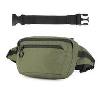 Huntvp Riñoneras Hombre con Correa Extensible Antirrobo Sling Bag Deportiva Bolsa de Cintura Hombre Impermeable Pequeño Bolso para Correr Viaje Senderismo,Verde