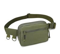 Huntvp Riñoneras Hombre Riñonera Mujer Sling Bag Impermeable Hombre Antirrobo Bolsa de Cintura Pequeño Bolso para Correr Viaje Senderismo Deportiva, Verde
