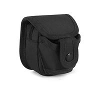 Huntvp táctica Tirachinas Bolsa, Riñonera Bolsillos para munición de Tirachinas/Bolas de Acero de 6/8/10 mm/Tirachinas/Zwille, para Caza Al Aire Libre Camping, Negro