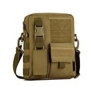 HUNTVP Táctical Mochila de Bandolera Bolsa de Hombro del Mensajero Bolsa de la llave Impermeable para Correr Senderismo Ciclismo Camping Caza, Color Marrón