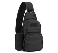 HUNTVP Táctical Mochila de Pecho Estilo Militar Mochila de Hombro Mochila de Bandolera Mochila Ejércita Bolso Impermeable para Correr Senderismo Ciclismo Camping (Tipo 5-Negro)