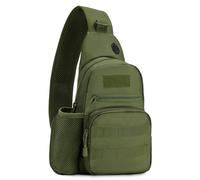 HUNTVP Táctical Mochila de Pecho Estilo Militar Mochila de Hombro Mochila de Bandolera Mochila Ejércita Bolso Impermeable para Correr Senderismo Ciclismo Camping (Tipo 5-Verde)