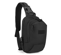 HUNTVP Táctical Mochila de Pecho Estilo Militar Mochila de Hombro Mochila de Bandolera Mochila Ejércita Bolso Impermeable para Correr Senderismo Ciclismo,Tipo 3-Negro