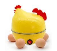 HUNYA Cocedor de Huevos eléctrico | Máquina para Hacer Huevos hervidos rápidos con Forma de Pollo y Capacidad para 7 Huevos - Máquina para Hacer Huevos Duros, Media y Blandos con Apagado