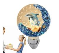 HUNYA Enchufe la luz del océano | Lámpara LED de Pared con Enchufe de Tortuga Marina Azul,Luz náutica del mar del océano, Luces nocturnas Lindas Vintage Que se enchufan en la Pared, Luces nocturnas
