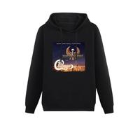 HUO BAO NIU ROU Chicago Earth Wind Fire Heart and Soul Tour Logo Men's Pullover Hoodies Unisex Cotton Hip Hop Print Sweatshirts Black L