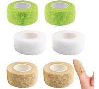 huoanpo 6 rollos de vendaje de fijación autoadhesivo, material de vendaje y vendas de gasa, para vendaje, soporte para el pulgar, escalada (2,5 cm x 4,5 m)