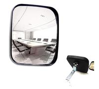 HUOCAI Espejo de tráfico gran angular de seguridad convexo para familia, garaje, hospital, estacionamiento, seguridad vial, espejo de punto único, interior y exterior, 16 x 19 cm (16 x 19 cm)