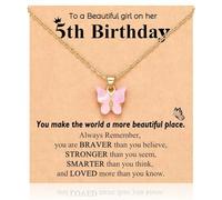 huoflame Collar de mariposa con texto en inglés «Happy 5th 6th 7th 8th 9th 10th 11th 12th Birthday» You Make The World A More Beautiful Place, one size, Metal, Sin piedra preciosa