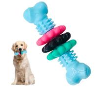 huoflame Juguetes masticables para cachorros para dentición, juguete masticable duradero para masticadores agresivos, juguete de hueso de goma TPR resistente para perros pequeños y medianos, limpieza