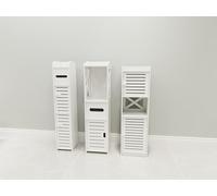 HUOLE Armario de baño Resistente al Agua, Compartimento Abierto, Unidad de Almacenamiento Independiente con 1 Puerta y Estante, para Guardar Papel higiénico, Libros, champú, 20 * 20 * 80cm-Blanco