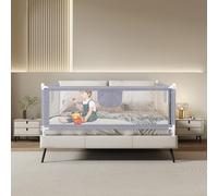 HUOLE Barrera para Cama Infantil, protección contra caídas para Cuna, barandilla de protección para Cama de elevación Vertical, Barrera para Cuna Infantil, 2,0 m-Gris