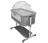 HUOLE Culle basculanti,Letti,Lettini con sbarre,Lettini convertibili Culla con Materasso, per Neonati e Bebe Dalla Nascita a 20 kg, Co-Sleeping, Campeggio, Leggero, Stabile(113 * 66 * 84cm)