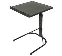 HUOLE Escritorio con Ruedas, Mesa de Ordenador con Ruedas, Escritorio de Altura Ajustable Que se Puede Girar 180°, Mesa Auxiliar para Dormitorio, Sala de Estar y habitació-43 * 43 * 69cm (Negro)