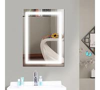 HUOLE Espejo de baño,Espejo cosmético con iluminación LED, Espejo de baño LED,con iluminación LED,Espejo cosmético de Pared Iluminación-Función IP44-60 * 80cm