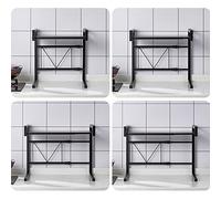 HUOLE Estante de Pared para microondas, Horno, Estante de microondas, Resistente para Almacenamiento de vajilla, Ahorro de Espacio, para el hogar-42cm(40-65cm)-Negro