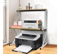 HUOLE Estante expandible para Horno de microondas, Organizador de encimera de Cocina, Soporte para Tabla de Cortar, Organizador de Almacenamiento de Cocina,-65 * 54 * 30cm-Color Arce Blanco