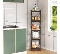 Huole - Lote de 1 estantería de almacenamiento de acero galvanizado de 5 niveles, estante de carga pesada, estante ajustable, ideal para almacenamiento de garaje taller, cocina, 37 x 37 x 150 cm (1