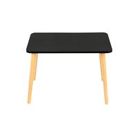 Huole - Mesas bajas para salón, balcón, oficina, montaje fácil, mesa de extremo de sofá de estilo de mediados de siglo, 60 x 40 x 40 cm, color negro