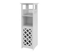 Huole - Mueble de baño, armario de esquina con puerta y estantes, soporte para papel de aseo estante ajustable, armario de baño, columna