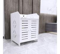 HUOLE Mueble de Baño con Patas Armario de Almacenamiento para Dormitorio Salón, Mueble/Torre Estantería, Cómoda de Pasillo - 40 x 35 x 53 cm (Dos Niveles)