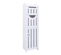 Huole - Soporte de papel higiénico para armario, armario pequeño, armario de almacenamiento, para baño, mueble de baño, diseño moderno, columna, armario, 20 x 18 x 78 cm, color blanco