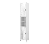 Huole - Soporte de papel higiénico para armario, armario pequeño, armario de almacenamiento, para baño, mueble de baño, diseño moderno, columna, armario, 26 x 22 x 118 cm, color blanco