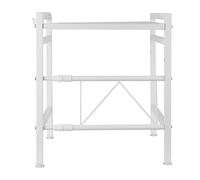 HUOLE Soporte Extensible para Microondas,Soporte para Microondas, Estante de Horno para microondas para Cocina,Organizador Estanteria Cocina,Cargar los Portes 25kg40/64 * 45 * 36,5 cm-Blanco