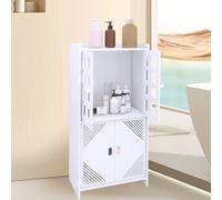 HUOLE Soporte para Papel Higiénico, Pequeño Mueble de Almacenamiento para Baño, Mueble de Baño con Patas Diseño Moderno, Columna, Armario/Guardarropa, 30 * 22 * 75cm (B) Blanco