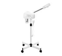 HUOMMGS Vaporizador facial de pie, rango de ajuste de altura, limpiador de poros, vapor, máquina de spa de vapor, 600 ml, vaporizador facial profesional con ruedas, boquilla giratoria 360° y LCD