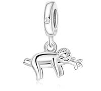 HuooNew - Abalorios de plata de ley 925 y Mickey, Minnie, Stitch, AngieCharms para manualidades y regalos personalizados para hacer grandes abalorios de regalo para mujer, Small, Zinc, Circón