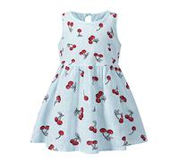 HUOQI Verano Niños Vestido Viscosa Seda Niñas Pastel Vestido Grande Niños Boho Playa 3 16 E Girl Joyería Faldas Cortas, Azul cielo A., 2-3 Años
