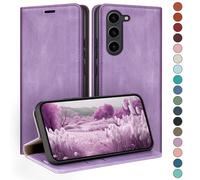 HUOUH Funda para Samsung Galaxy S23 Plus Estuche de Billetera con Cuero de PU con Bloqueo RFID,Titular de Tarjeta de crédito,Cubierta a Prueba de Golpes teléfonos Fundas Samsung S23 Plus Lila Violeta