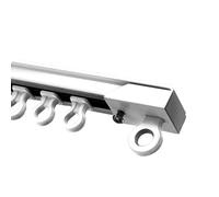 HUPQCVX Barra De Cortina Blanca Y Negra, Barra De Riel Superior Ultrafina, Riel Recto Silencioso Y Respetuoso con El Medio Ambiente(White,100cm)