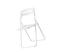 HUPQCVX Silla Plegable De Ocio For Dormitorio, Fácil De Almacenar, Ligera, Diseño Hueco, Silla con Respaldo De Entrenamiento, 1 Unidad(White)