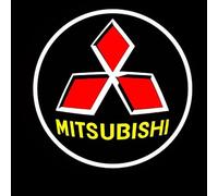 HUQAOL Luces LED de Bienvenida,Luz de Bienvenida del Coche -Coche Logo Proyección, Luz de Puerta De Coche con Logotipo -Fácil de Instalar. para Mitsubishi Triton V Club Cab Chassis 2019-2023
