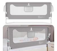 Huracan Barrera de cama de 200 cm, plegable, para niños y bebés, altura regulable en 14 posiciones, ideal para cama de padres y canapé, con SecureBelt para el hogar