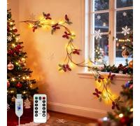 Huracan Cadena de luces de mariposa, 1,6M 36LED Ramas de sauce de colores cadenas de luces, Blanco cálido, Decoración para interior y exterior, para jardín balcón Día de San Valentín boda fiesta