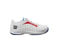 Hurakn Pro Zapatillas de Pádel, Mujer, Talla 36 2/3, Blanco/Rojo/Azul (White/Wilson Red/Deja VU Blue)